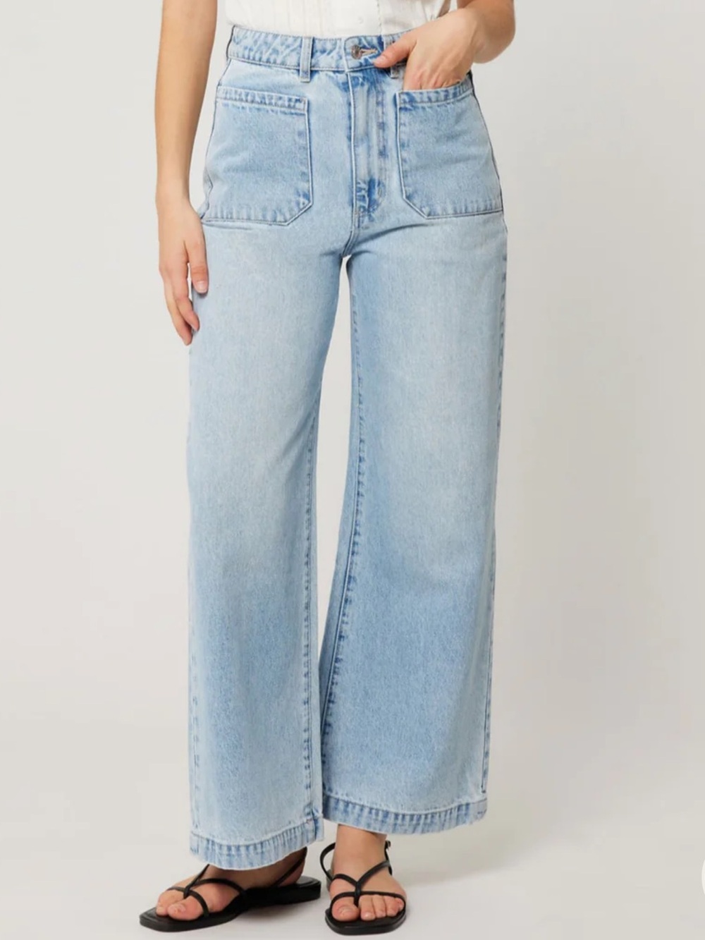 NWT Rolla’s Sailor High Rise Wide Leg Jeans 31 in Light Vintage Blue